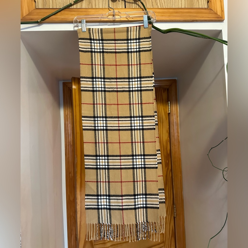 Plaid Scarf 100% Cashmere, Unbranded Made in England